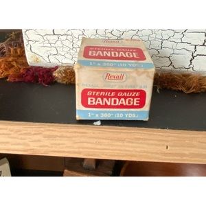 Vintage Rexall Sterile Gauze Bandage Box w/contents